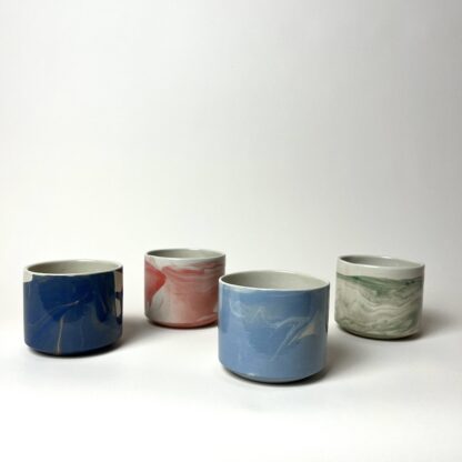 Kaffeeschale "Mitternachtsblau Marmor" – Bild 2